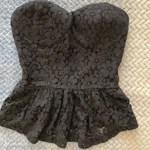 Lace Strapless CropTop